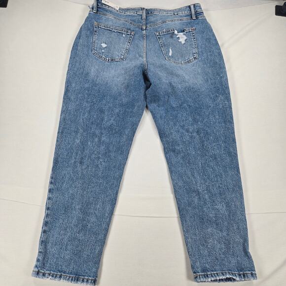 NWT Maurices Edgely High Rise Studded 90's Taper Distressed Jeans Size 16 Short - Picture 8 of 8